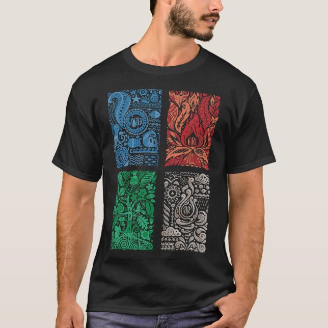 Camiseta The Four Elements of Nature vintage (Frente)