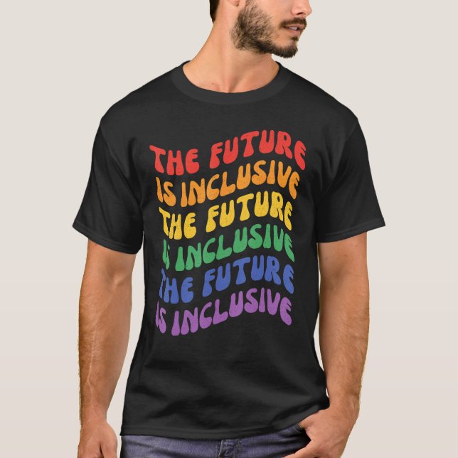 Camiseta The Future Is Inclusive Pride Month LGBT Ally Retr (Frente)