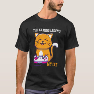 Camiseta The Gaming Legend My Cat Gamer Kitten Cute Meme