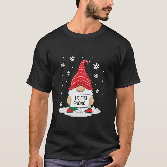 Camiseta The Gigi Gnome Matching Family Christmas Xmas Gran (Frente)