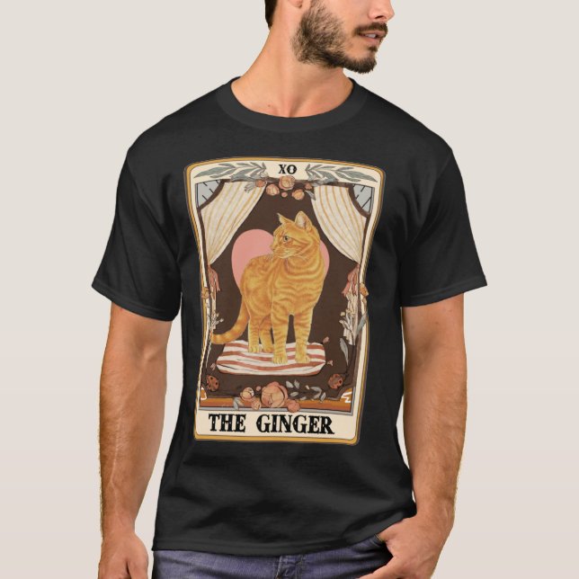 Camiseta The Ginger Tarot Card Ginger Tabby Cat Ginger Cat  (Frente)