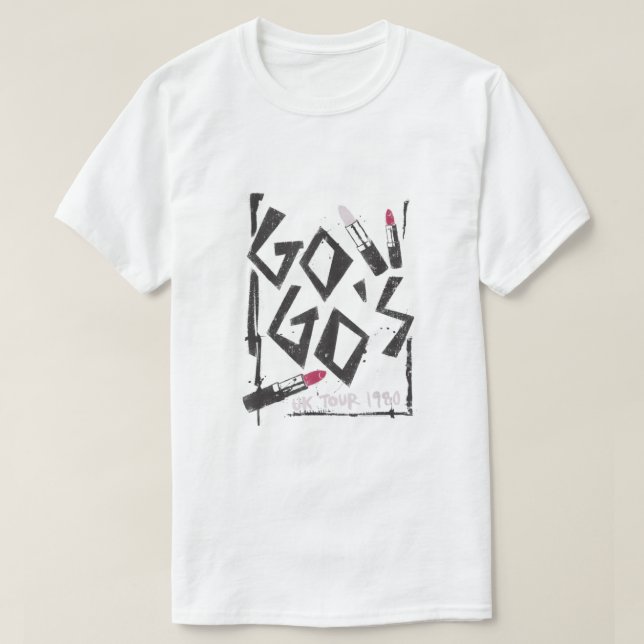 Camiseta The GoGos UK 1980 Tour (Frente do Design)