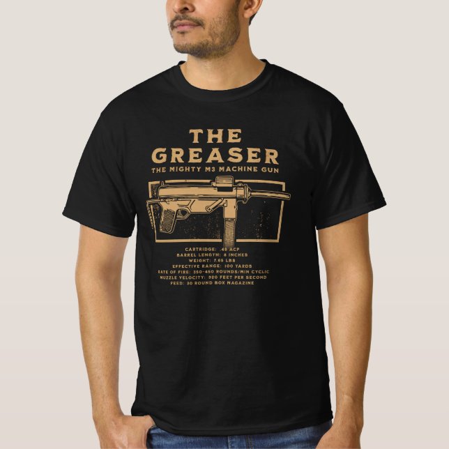 Camiseta The Greaser - M3 Submachine Gun  (Frente)
