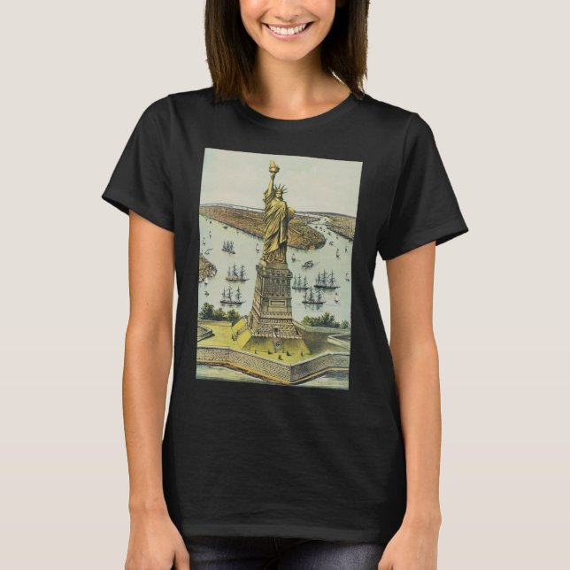 Camiseta The Great Bartholdi Statue, Statue of Liberty (Frente)
