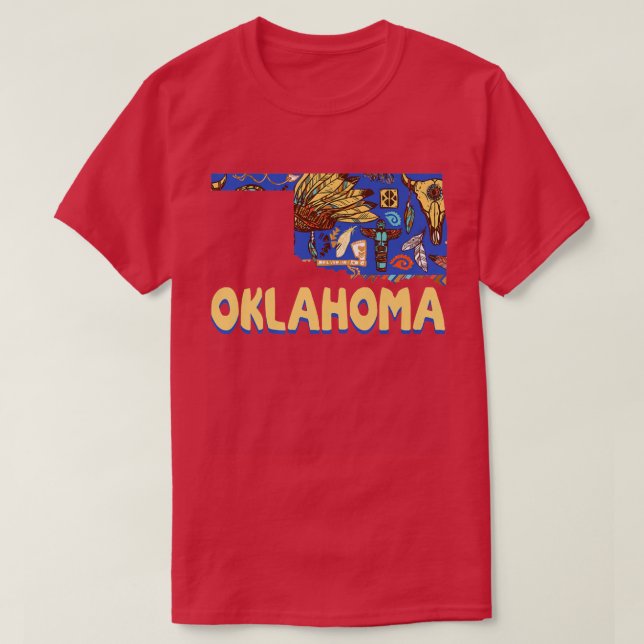 Camiseta The Great State of Oklahoma Indian Native American (Frente do Design)