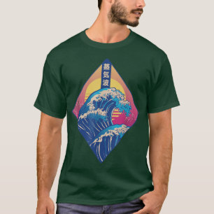 Camiseta The Great Wave off Japanese Kanagawa Vapor Wave 10