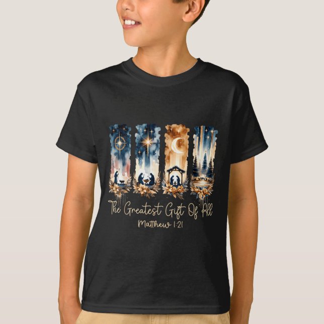 Camiseta The Greatest Gift For All Christmas Nativity Jesus (Frente)