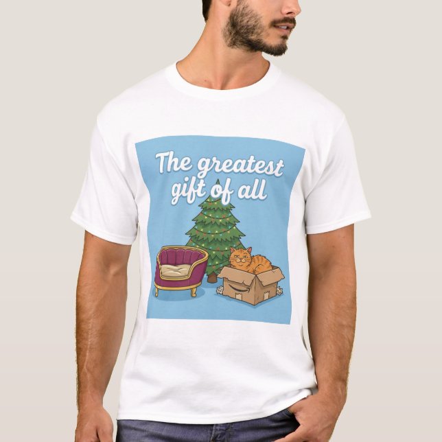 Camiseta The Greatest Gift of All – Christmas Cat Tee (Frente)
