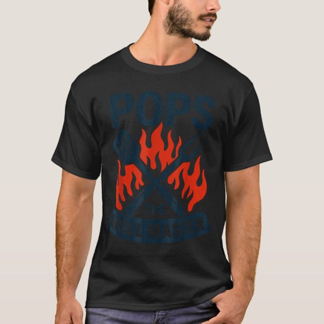 Camiseta The Grill Master Bbq Father's Day Grandpa Grilling (Frente)