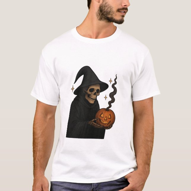 Camiseta "The Grim Reaper's Pumpkin - Halloween Edition (Frente)
