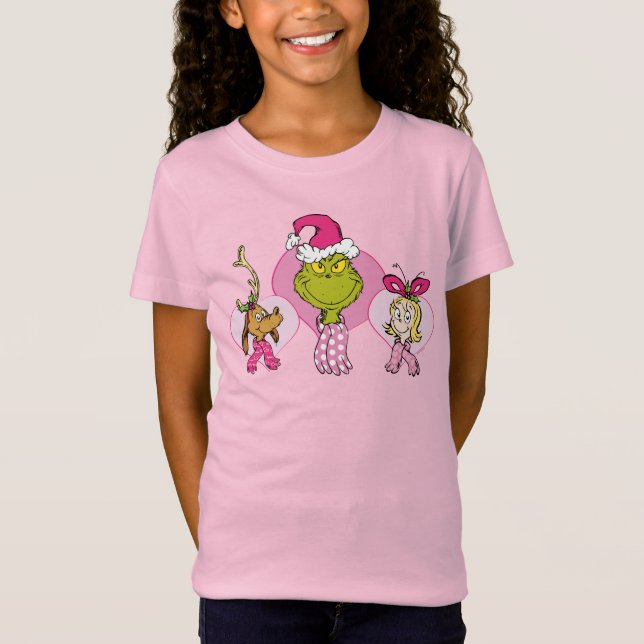 Camiseta The Grinch Crew in Pink Valentine's Portrait (Frente)