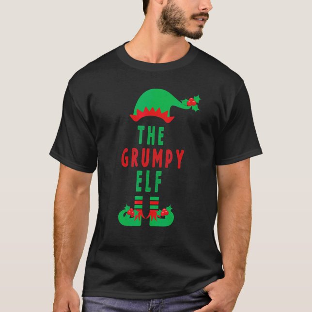 Camiseta The Grumpy Elf Matching Family Group (Frente)