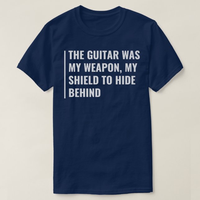 Camiseta The Guitar is My Shield and Weapon  (Frente do Design)