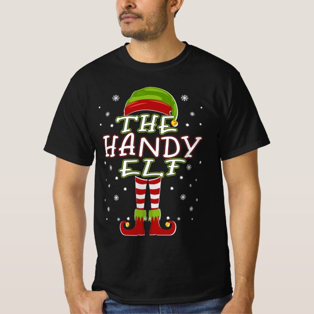 Camiseta The Handy Elf Family Matching Group 2021 (Frente)