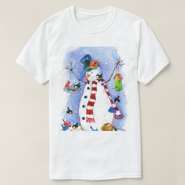 Camiseta The Happiest Snowman T Shirt (Frente do Design)
