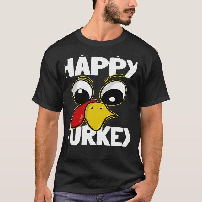 Camiseta The Happy Turkey Family Group Matching Thanksgivin (Frente)