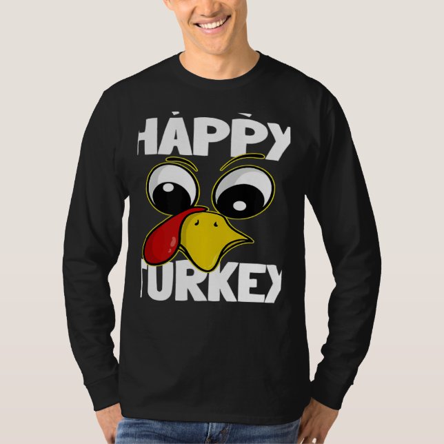 Camiseta The Happy Turkey Family Group Matching Thanksgivin (Frente)