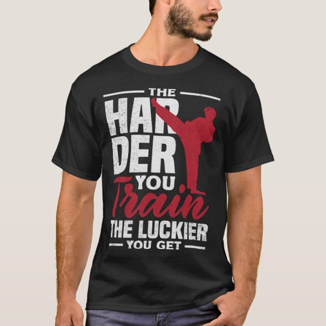 Camiseta The Harder You Train The Luckier You Get Karate Ju (Frente)