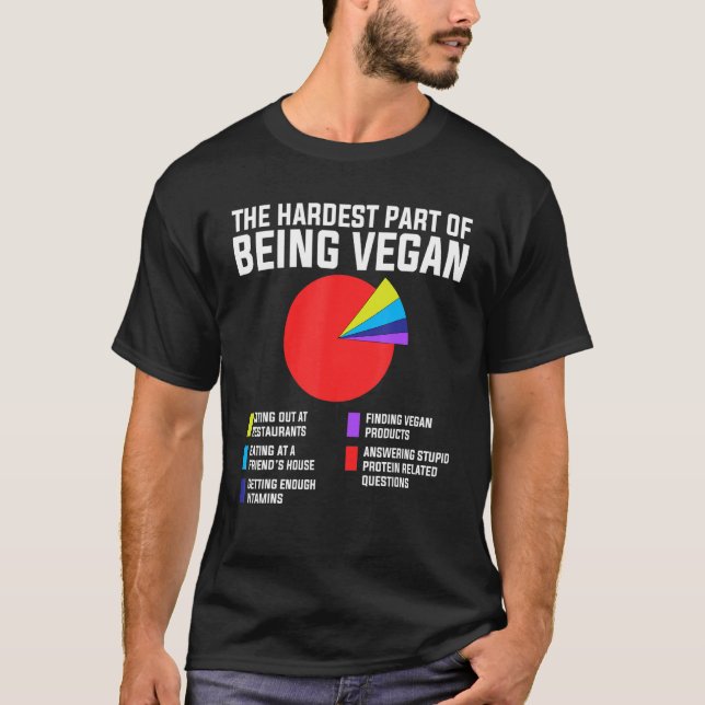 Camiseta The Hardest Part of Being Vegan Plant Based Diet V (Frente)