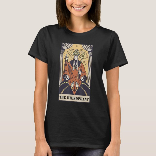 Camiseta The Hierophant Gothic Tarot Card Magic Fortune Tel (Frente)