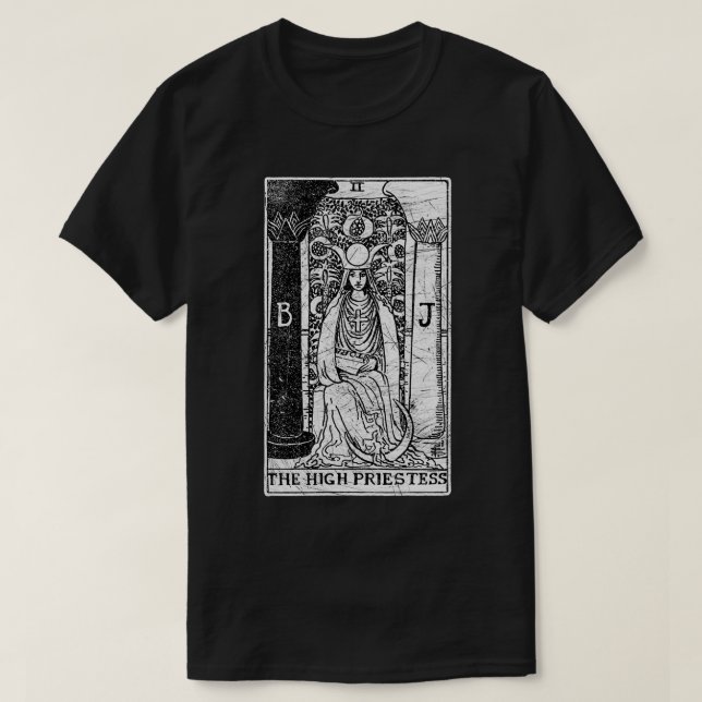 Camiseta The High Priestess Tarot Card Major Arcana fortune (Frente do Design)