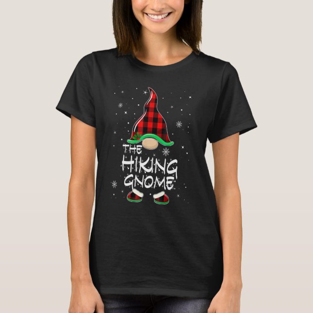 Camiseta The Hiking Gnome Red Buffalo Plaid Christmas Pajam (Frente)