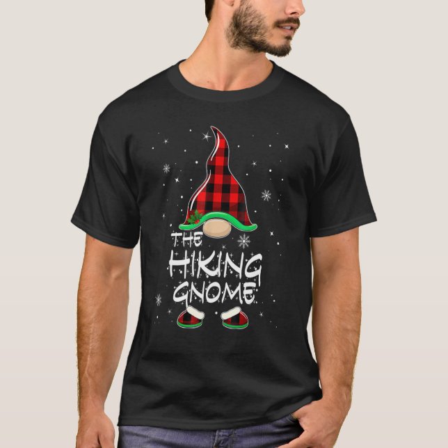 Camiseta The Hiking Gnome Red Buffalo Plaid Christmas Pajam (Frente)