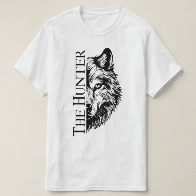 Camiseta The Hunter Wolf Unisex T-Shirt – Mens (Frente do Design)