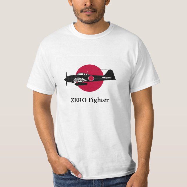 Camiseta The Japanese flag and Zero fighter (Frente)