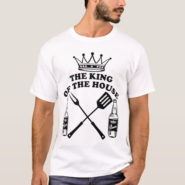 Camiseta The King of the House Beer Black (Frente)