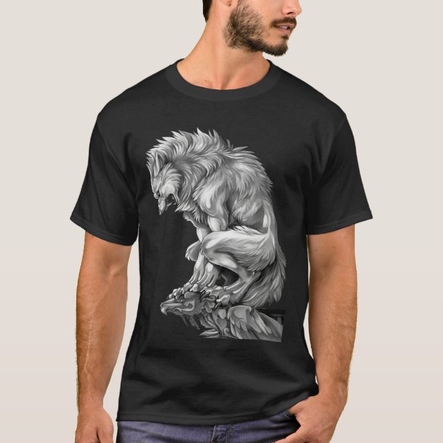 Camiseta The King of The Werewolf Medieval Wolf Curse Monst (Frente)