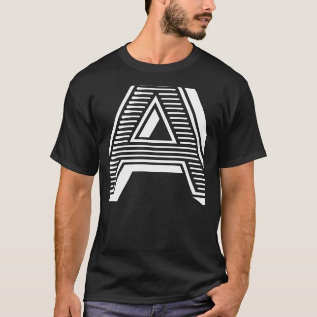 Camiseta The Letter A Fun Big and Bold for Events Family Te (Frente)