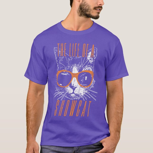Camiseta The Life of A Showcat Cat Lover Funny Cat retro fu (Frente)