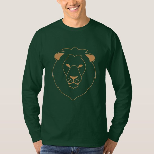 Camiseta The Lion's Gaze: Golden Contour (Frente)
