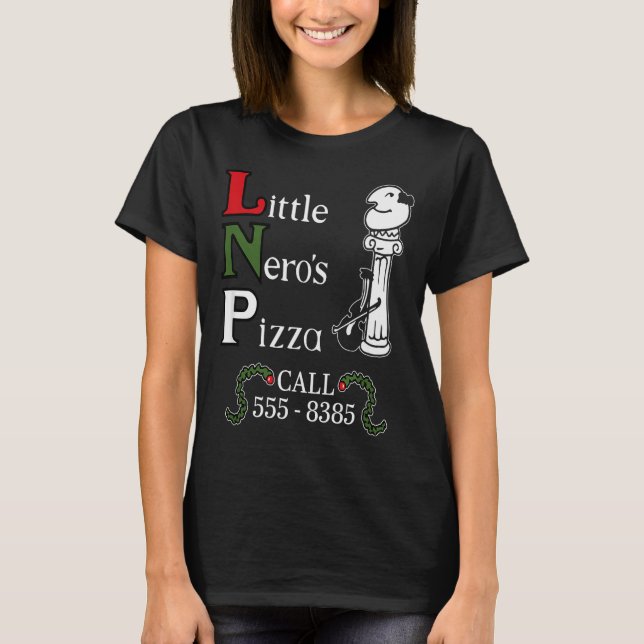 Camiseta The Little Nero's Zza Christmas, Funny Christmas  (Frente)