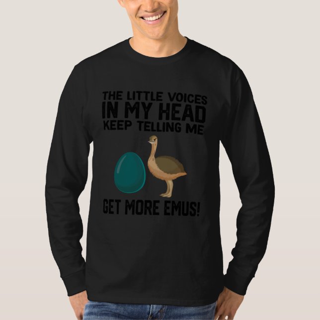 Camiseta the little voices in my head keep telling me get m (Frente)