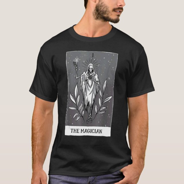 Camiseta The Magician Tarot Card Occult Tee Gothic Style Wi (Frente)