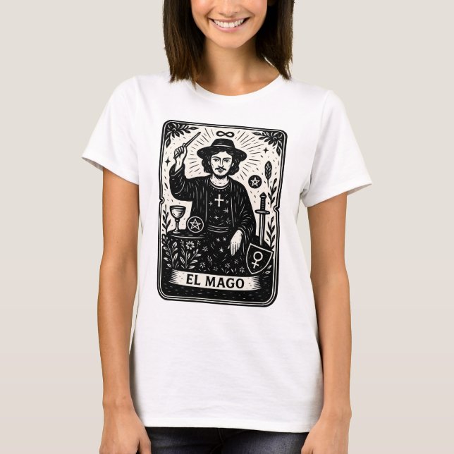 Camiseta The Magician Tarot Card Print  (Frente)