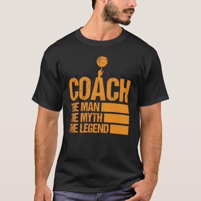 Camiseta The man of myth the legend basketball trainer (Frente)