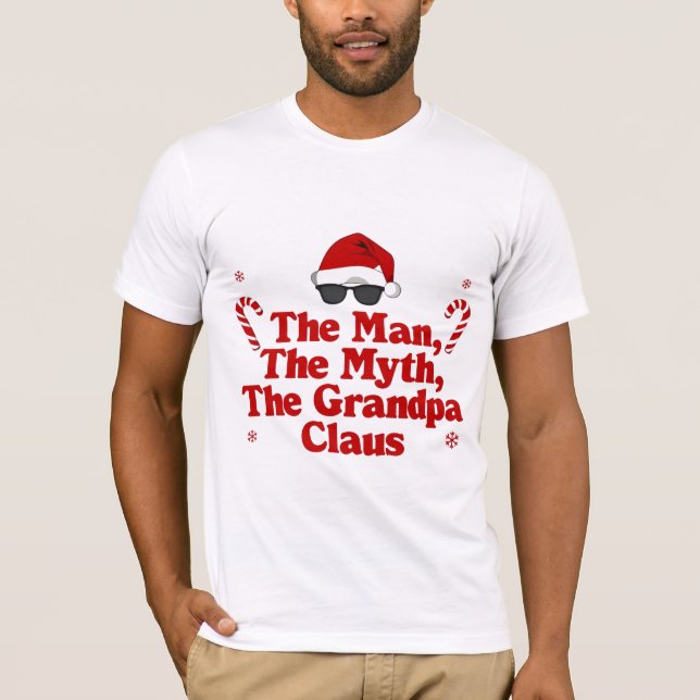 Camiseta The Man The Myth The Grandpa Claus | Cool Santa Gr (Frente)