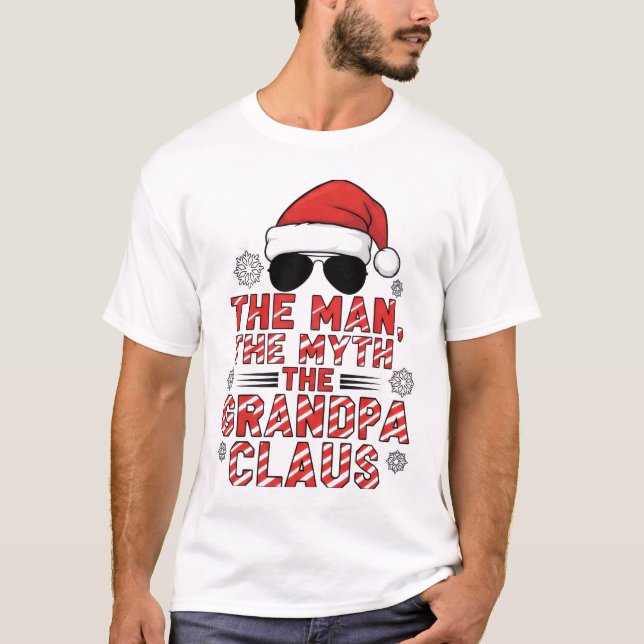 Camiseta The Man, The Myth, The Grandpa Claus | Funny Chris (Frente)