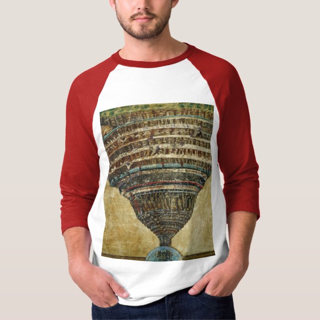 Camiseta The Map of Hell, Abyss of Hell - Sandro Botticelli (Frente)