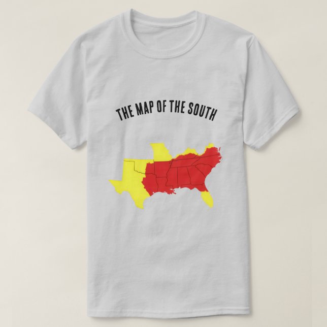 Camiseta The Map of the South (Frente do Design)