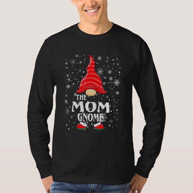 Camiseta The Mom Gnome Matching Family Group Christmas Paja (Frente)