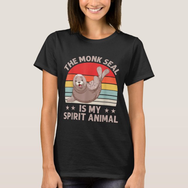 Camiseta The Monk Seal Is My Srit Animal Caribbean Monk Sea (Frente)