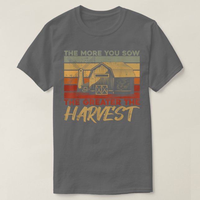 Camiseta The More You Sow The Greater The Harvest Farmer Li (Frente do Design)