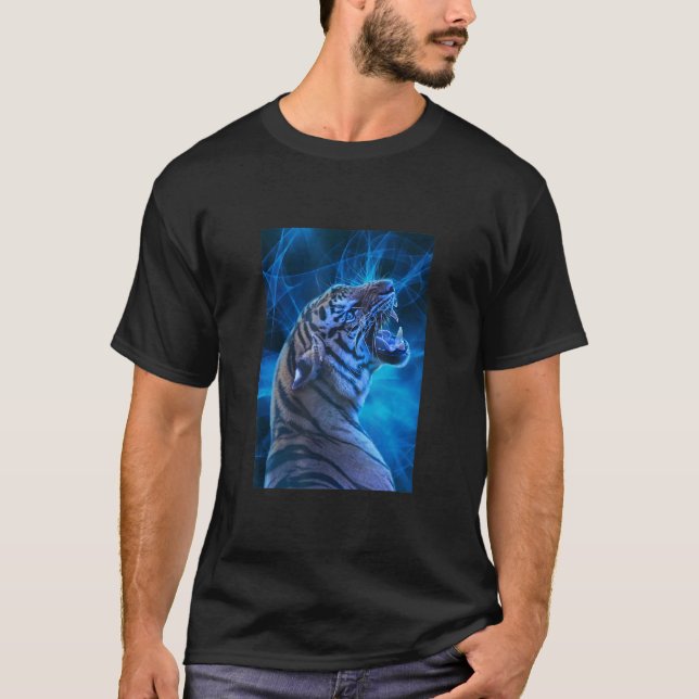 Camiseta The Mountain White Tigers of Bengal Illustration G (Frente)