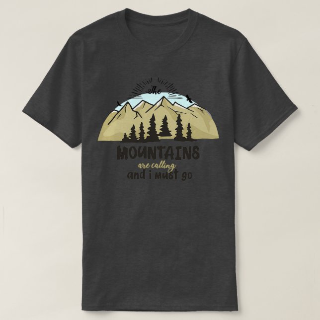 Camiseta The Mountains Are Calling 3 (Frente do Design)