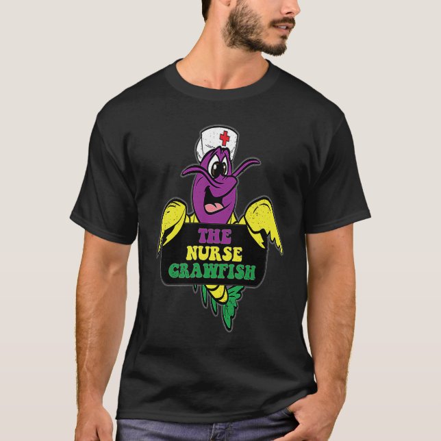 Camiseta The Nurse Crawfish Mardi Gras Carnival Parade RN L (Frente)