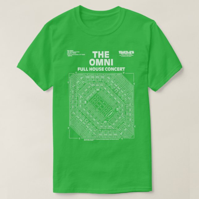 Camiseta The Omni Coliseum em Atlanta Seating Chart 2 TShir (Frente do Design)